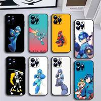 R-Rockman Megaman Cool Phone Case For iPhone16,15,14,13,12,11 Plus,Pro Max,XS,X,XR,SE,Mini,8,7,Soft Black Cover