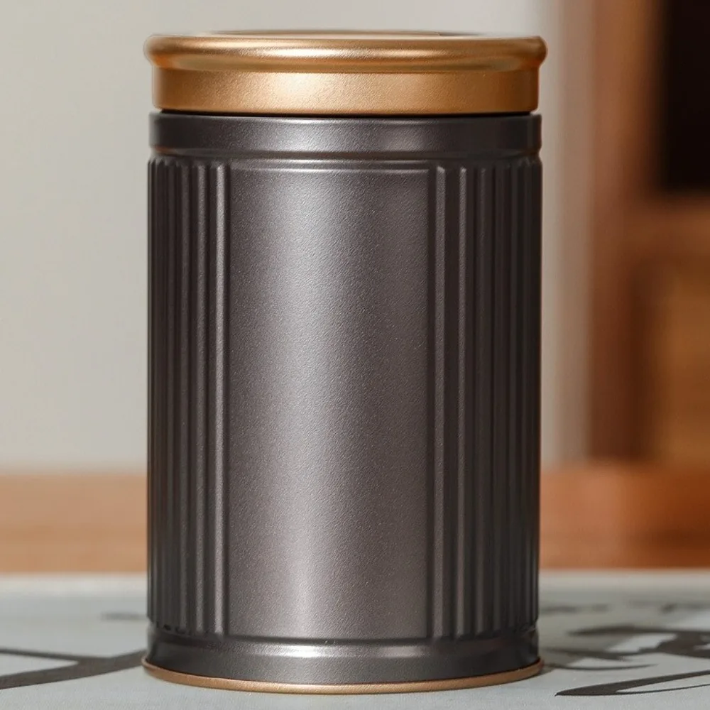 Récipient de stockage de thé Portable Durable, Mini pot rond scellé en fer vide, boîte de thé vide de voyage 2 pièces