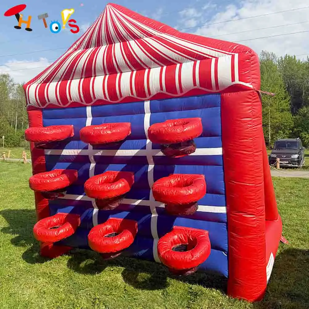 Snelle Verzending 3x1.5x3mH Opblaasbare Basketbal Toss Game Stand Outdoor Blow Up Carnaval Basketbal Schieten Booth met Blower