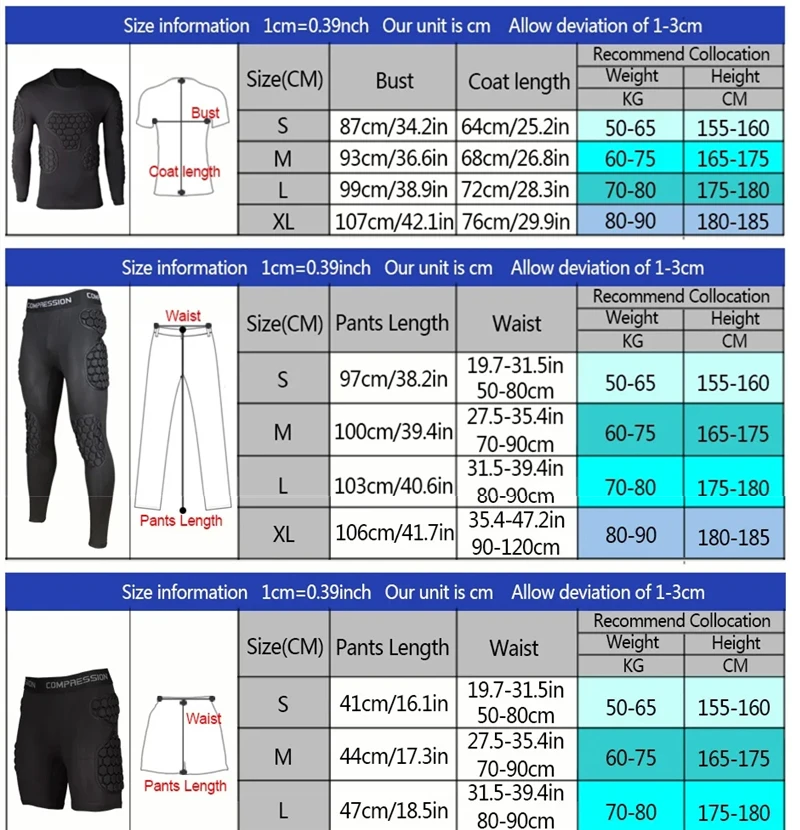 2024 Rugby Soccer Men\'s Goalkeeper Training Pants American Rugby Football Pads Jacket Workout Fitness Knee Guard Safety Trousers