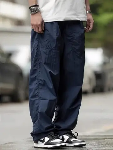 Pantaloni da paracadute impermeabili da esterno Pantaloni da moto larghi casual a gamba larga da uomo Streetwear Pantaloni sportivi da jogging