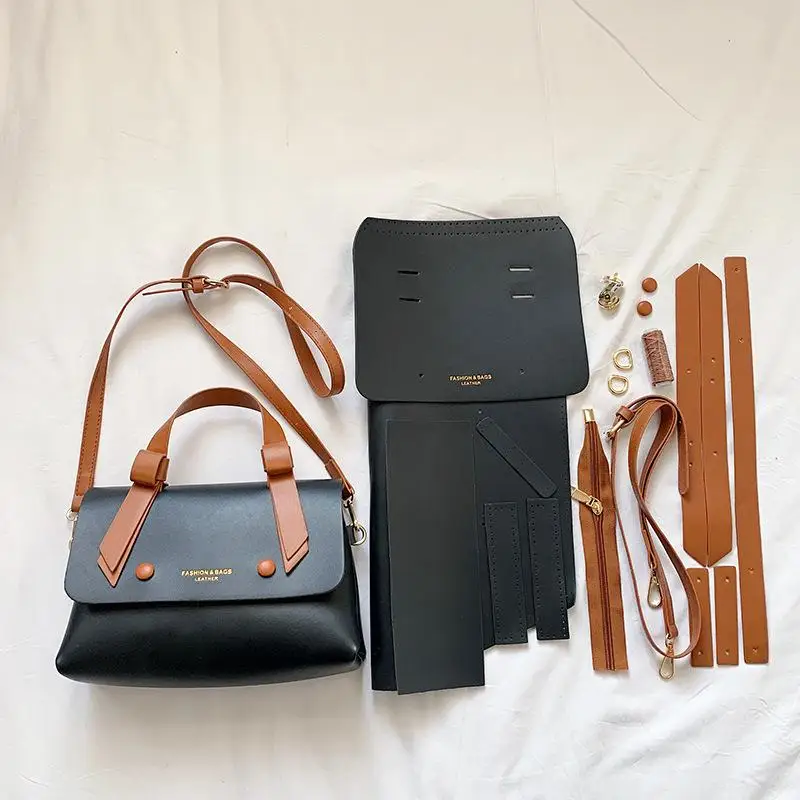 DIY Weaving Bag Material - Solid Color Retro Textured Minimalist Trendy Handmade Bag - DIY PU Made Woman's Bag