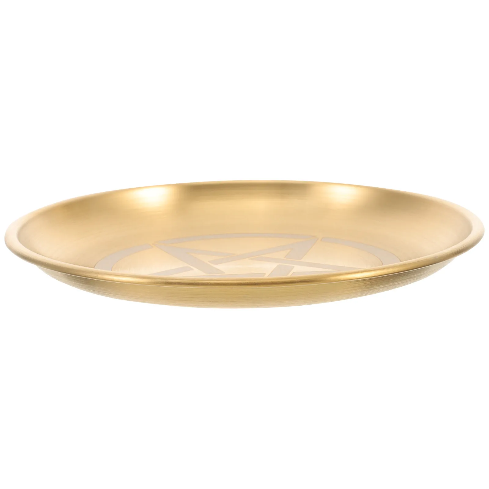 

Pentagram Plate Stylish Elegant Altar Decoration Metal Tray Holder Jewelry Organizer Home Accessory Ritual Candles