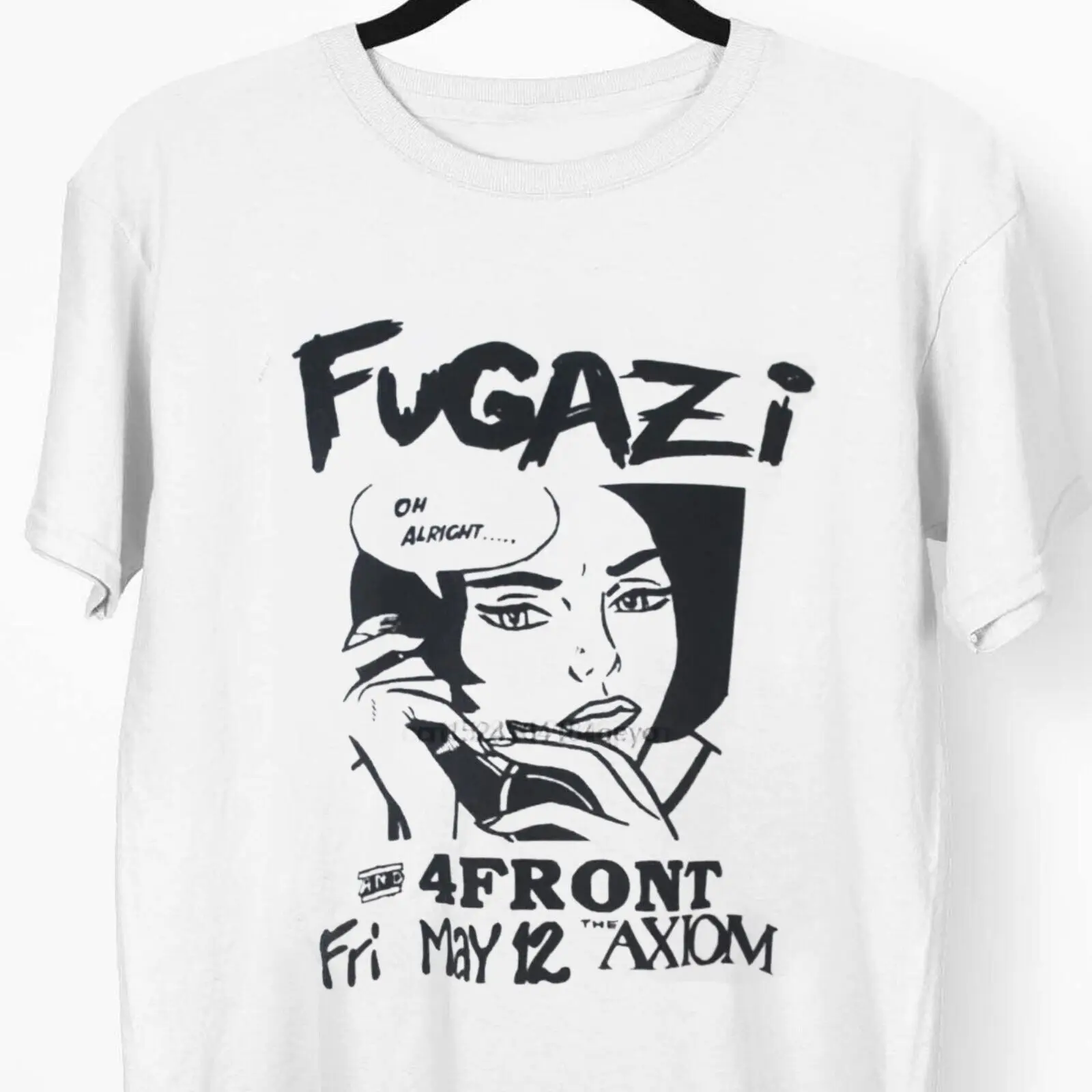 Camiseta retro de Fugazi, Gig Flyer, Slint, Mcklusky, Bad Brains, Dag Nasty, Bikini Kill