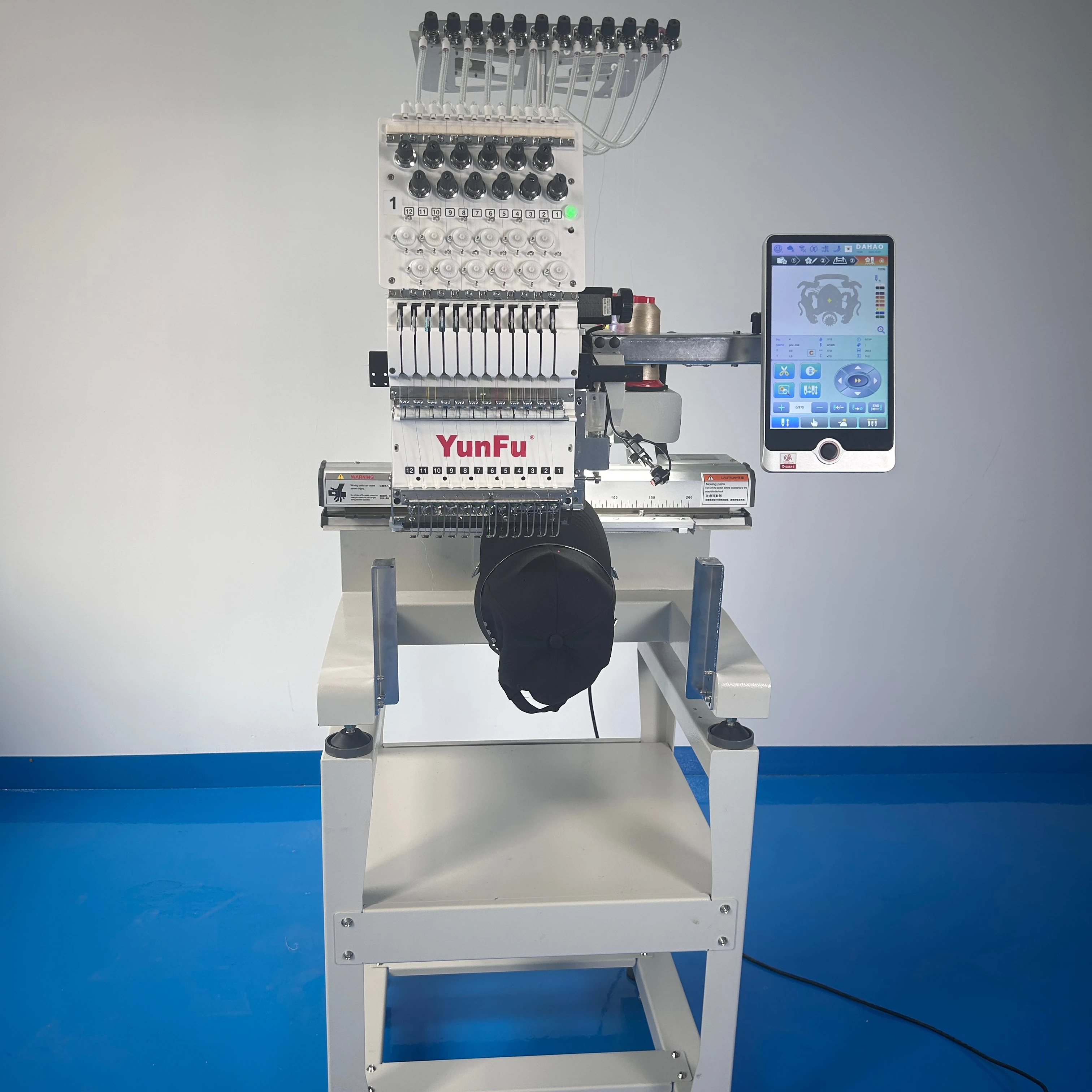 JY1201 Computerized Automatic Embroidery Machine 210*360mm Single Head 12 Needles 1200 RPM Home Use New