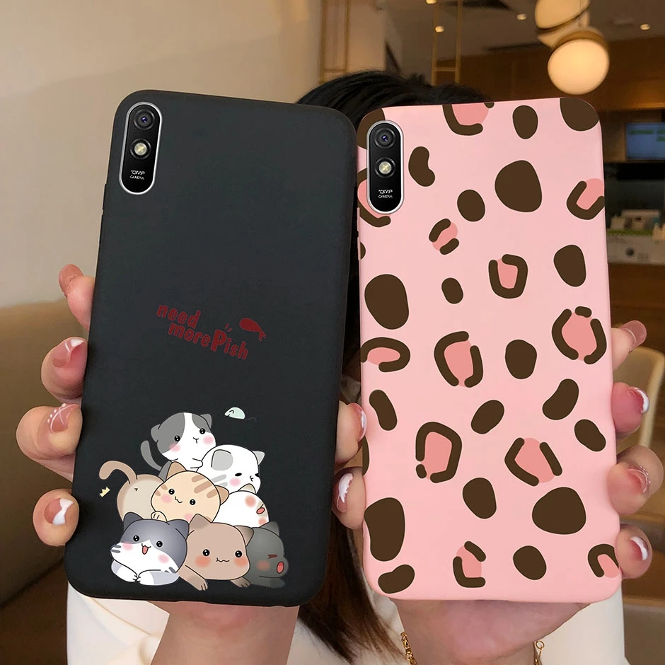 For Xiaomi Redmi 9A 9i 9AT Case Cute Cartoon Animal Style Matte Silicon Soft Back Cover For Redmi 9 A 9 i 9 AT Prevalent Funda