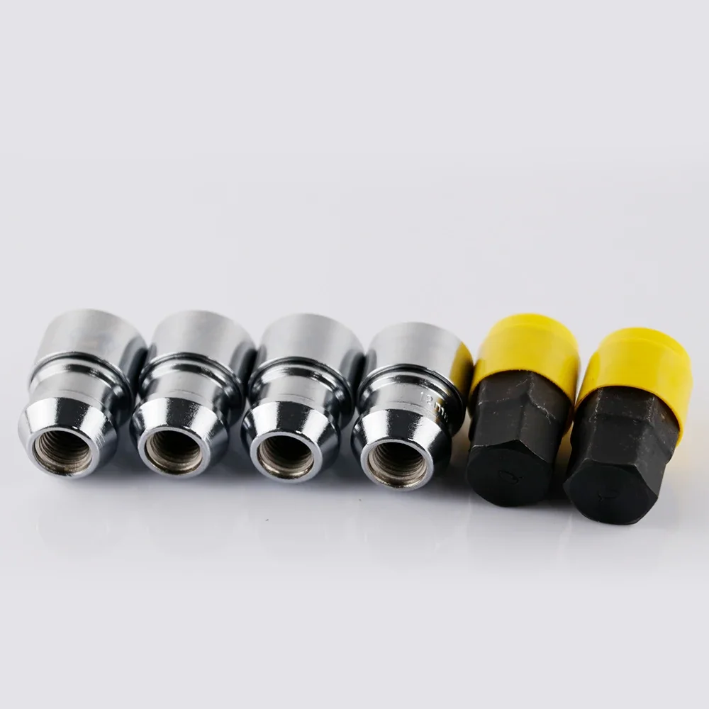 M12X1.5 M12X1.25 High Quality Anti-theft 36mm Security Steel Wheel Lock Lug Nuts Locking nut 4pcs nuts+2keys