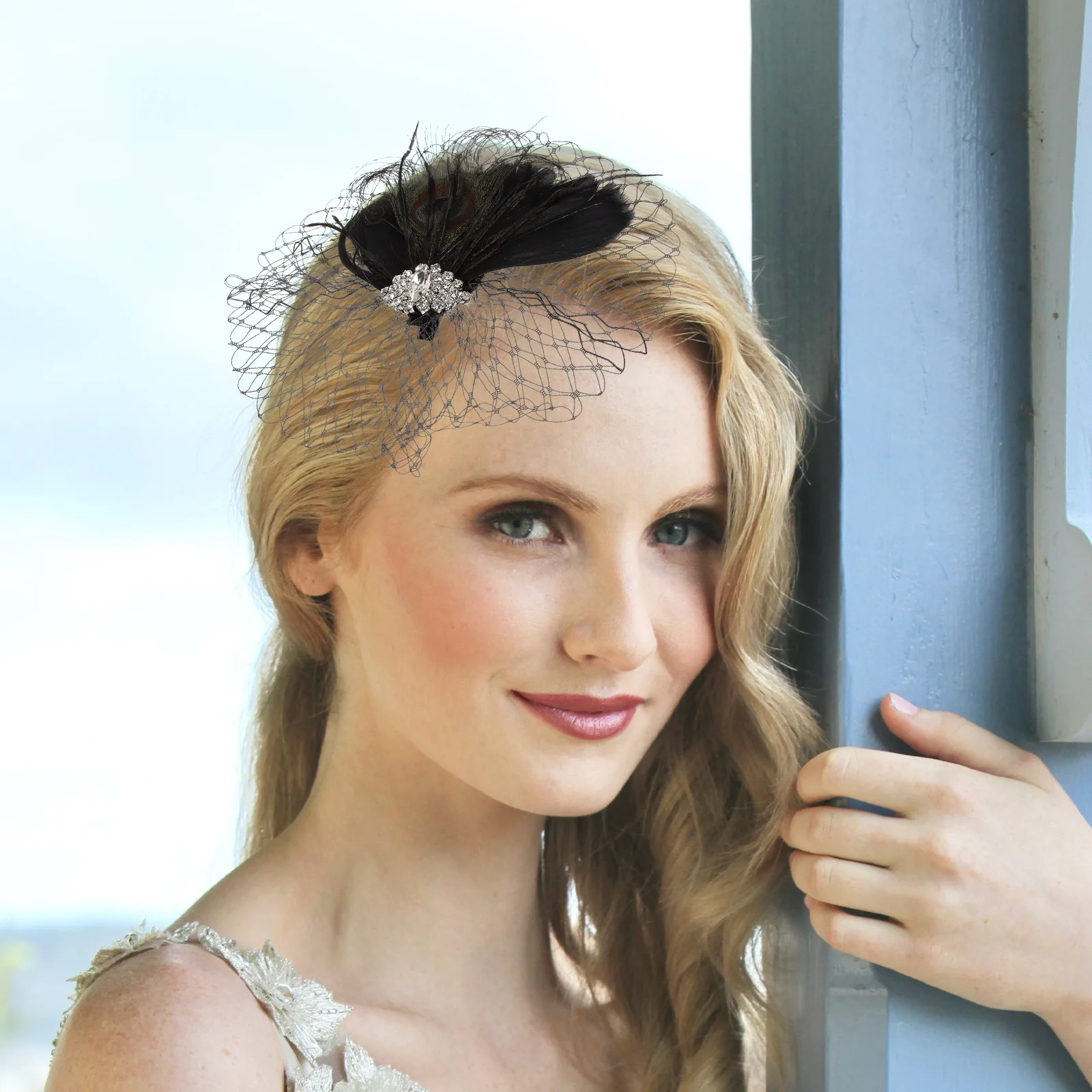 

Hair Clips Barrette Bridal Wedding Headwear Fascinators Props Hairpin Accessories for Black Miss