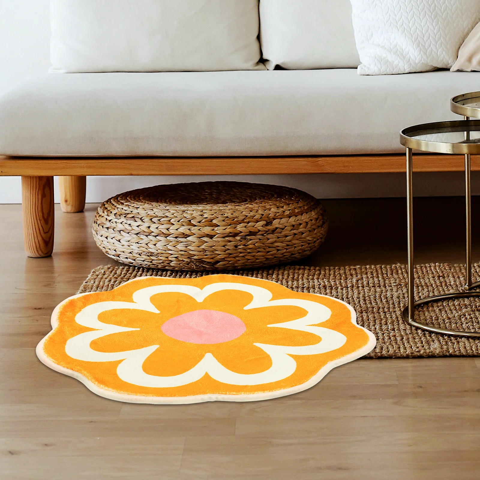

Flower Non slip Floor Mat Polyester Area Bath Bedroom Rugs Washable Baby Bathroom Mats Nonslip Entrance Carpet