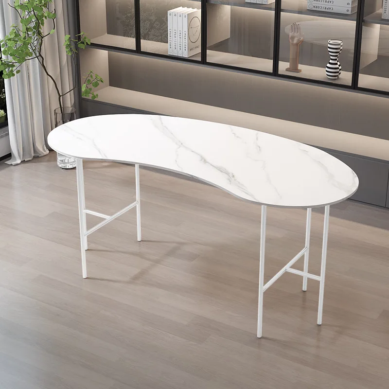 현대적인 가벼운 럭셔리 창의적인 심플한 암석 슬래브 책상 미니멀리스트 침실 곡선형 컴퓨터 인터넷 유명인 스타일 책상