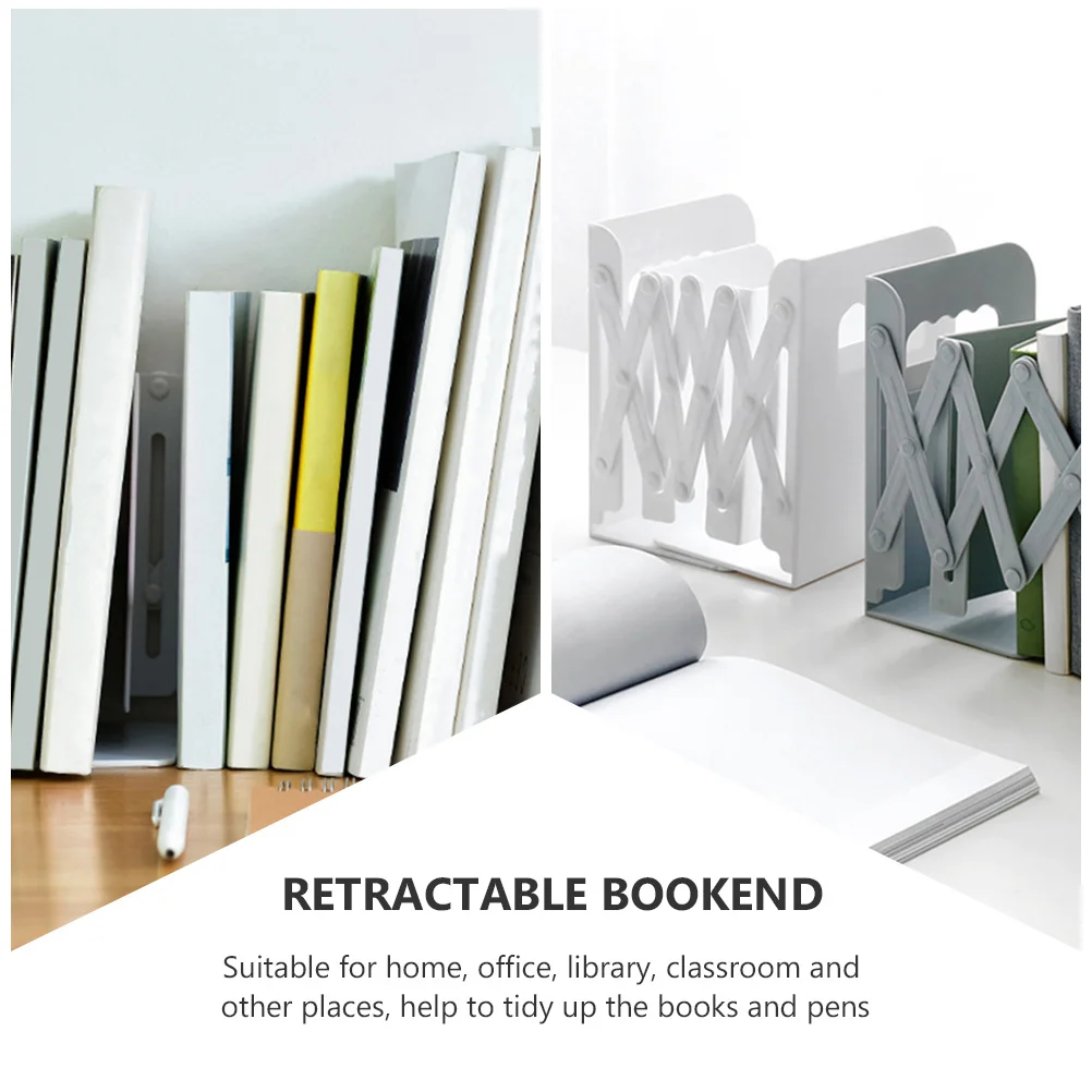 1 مجموعة قابلة للطي حامل قلم قابل للسحب كتاب دعم سطح المكتب الجدول كتاب سدادة المنظم لاستخدام مكتبة المكتب المنزلية #2