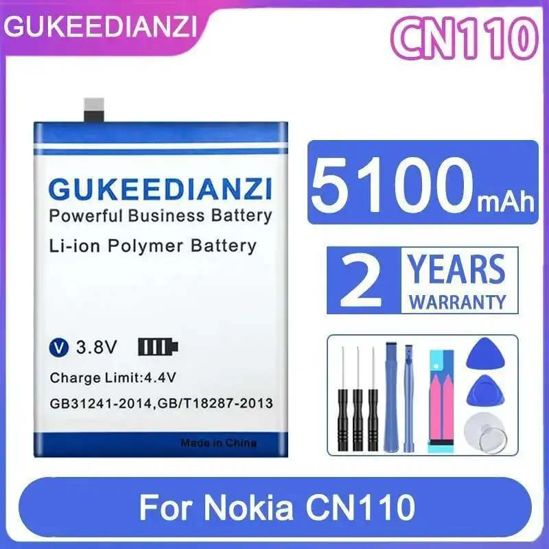 

Mobile Phone Battery Long-Lasting 5100Mah For Nokia CN110 1ICP5 65 78 X20 X10 Good Low-Temperature Performance