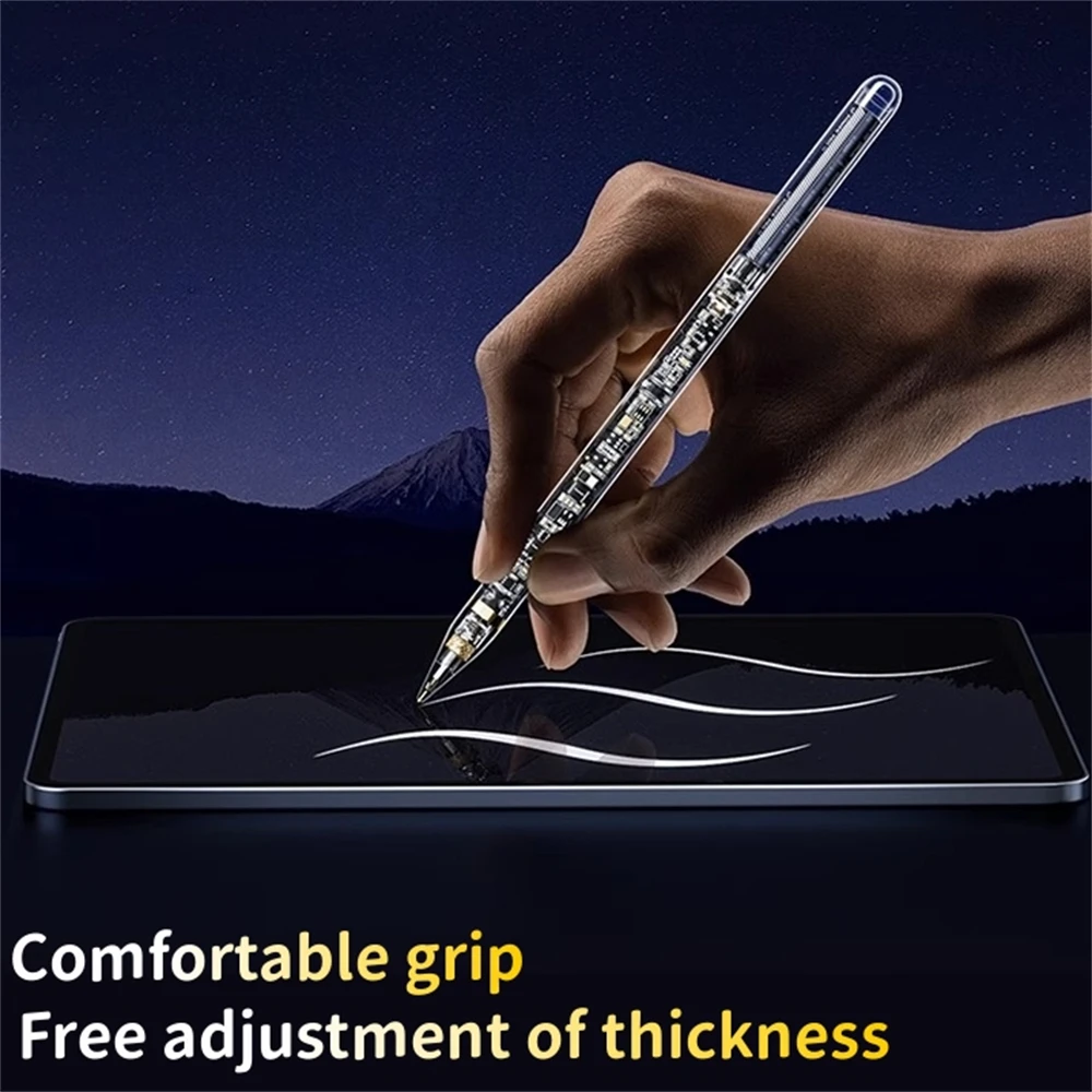 Ifacemall Transparent Chip Capacitive Pen for IPhone IPad Touch Pen Ipencil 2-generation Magnetic Suction Handwriting Pen