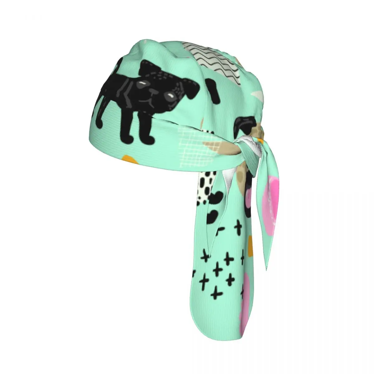 

Cycling Breathable Cycling Headwear Pug Dog Quick-Dry Bicycle Scarf Cap