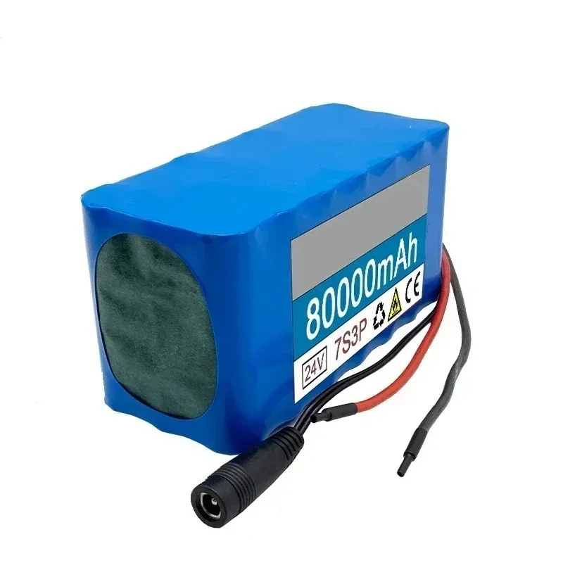 18650 7S3P 24V 80Ah Li-ion Battery Pack with Protection Board Optional Charger for Electric bicycle assist vehicles balance bike