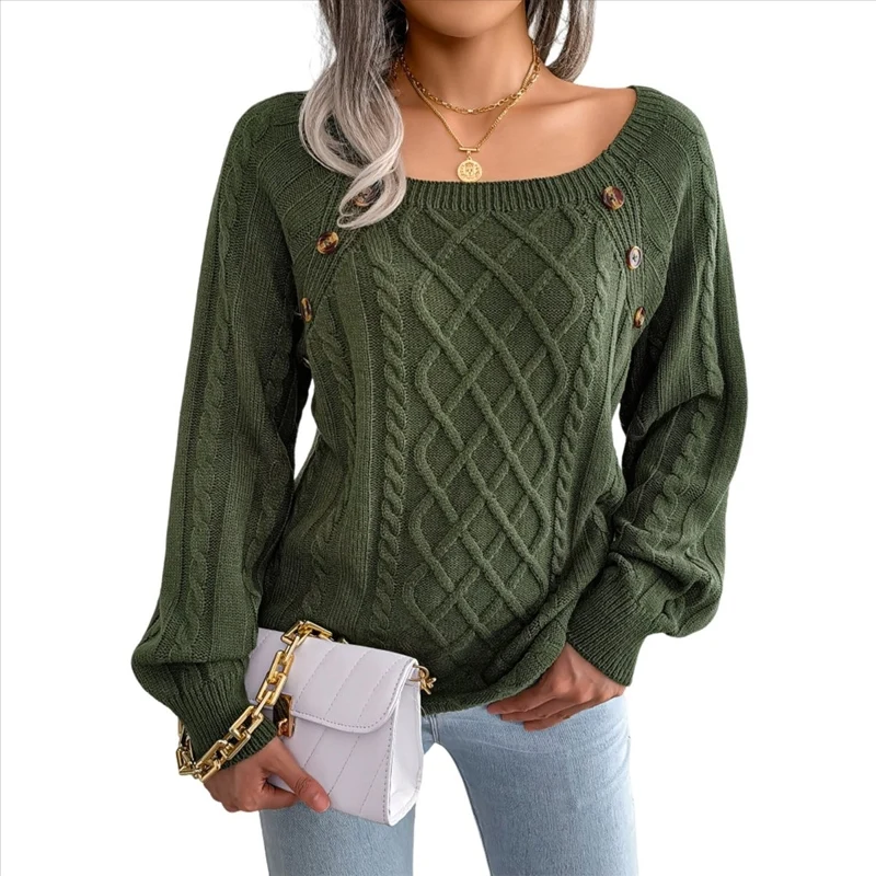Women Knit Sweater Crew Neck Long Sleeve Leopard Print Casual Daily Commute  Knit Pullover Ladies Tops