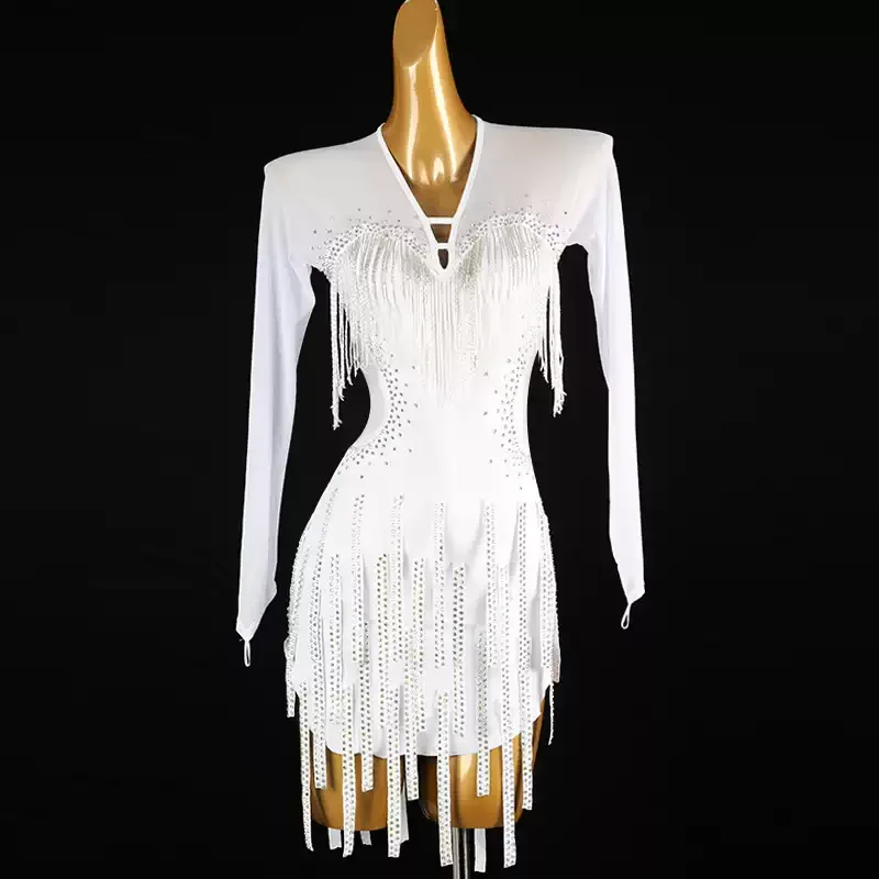 Neue Kleidung für den Abschlussball, lateinamerikanisches Tanzkleid, Übungskleidung, Kabarett-Kostüm für Damen, sexy Outfits, Mädchen-Sportkleidung, eleganter Partyrock, Bühnenkleidung