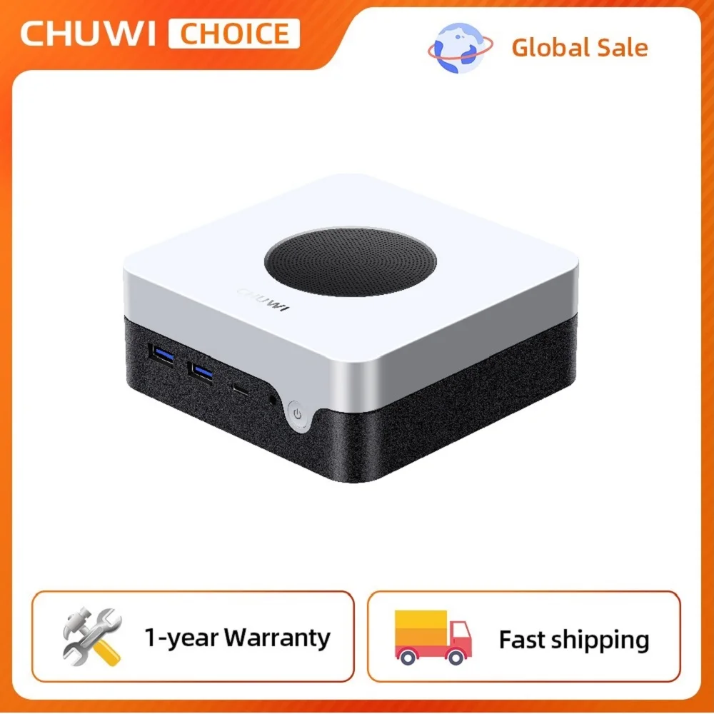 CHUWI LarkBox X Mini PC Intel N100 Gaming PC UHD Graphics for 12th Gen Intel Processor 12GB 512GB Desktop Computer Windows 11