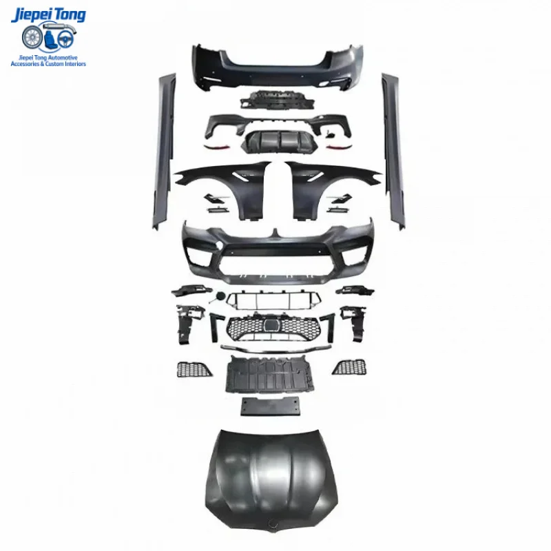 

G30 Body Upgrade to G30 LCI M5 Style Car for 5 Series G30 2016-2020 Bode Kit Front Rear Bumper Hood