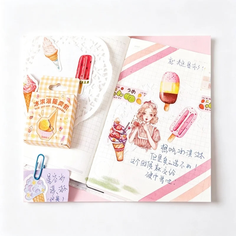 46Pcs Ice Cream Stickers Mini Sealing sticker Sweet Style DIY Handmade Photo Album Scrapbook Decorative Paper Supplies