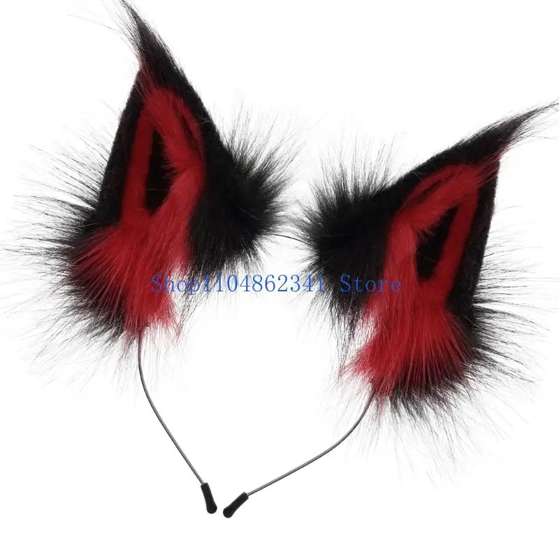 5ASD Cats Foxes Fux Furx Earbellino Canda per capelli per le orecchie Halloween per il cosplay Halloween