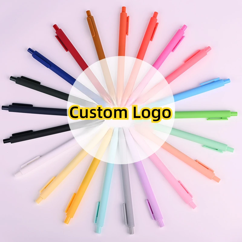 100pcs Free Logo Morandi Gel Pens Customizable with Company Logo Gifts for Business Promotion Simple and Smooth Writing Pens