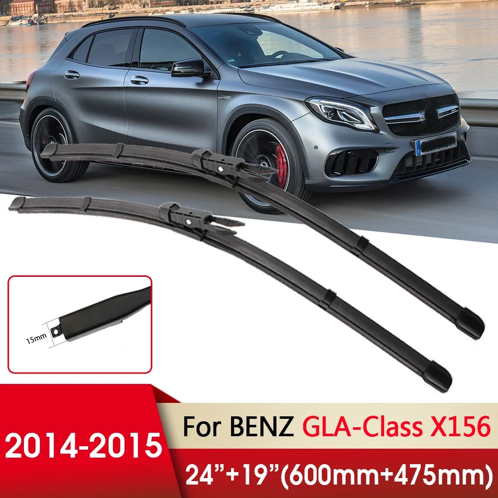 

Car Wiper Front Wiper Blade 24"+19" For Mercedes-Benz GLA-Class X156 2014-2015 Pinch Tab Arm Windshield Windscreen Front Window