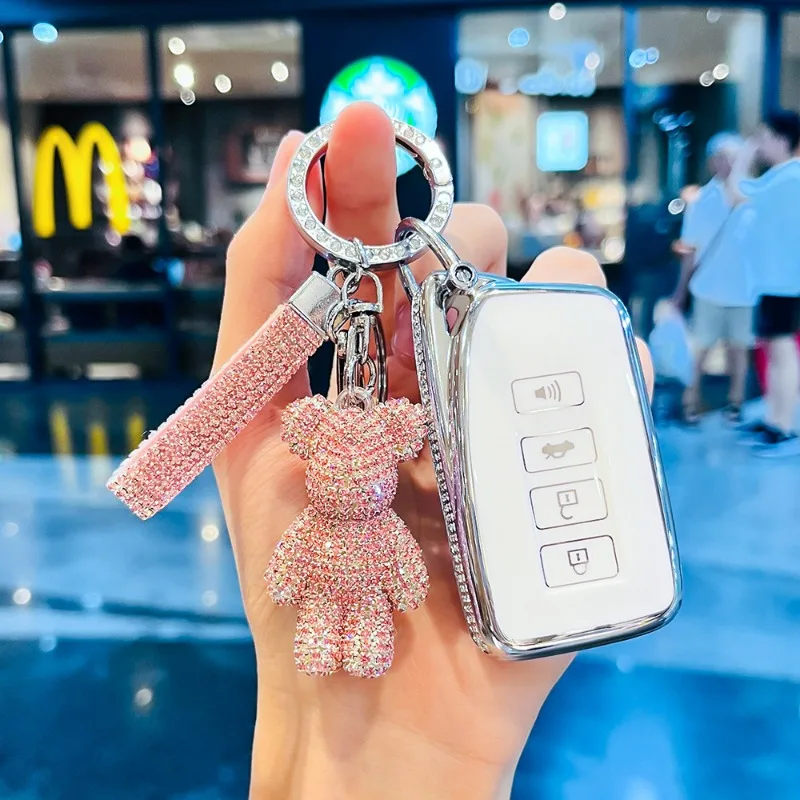 Car Key Case Cover for Lexus ES200 LS500 UX260 RX300 NX200 NX350h ES300h Key Shell Keychain Holder Car Interior Accessories