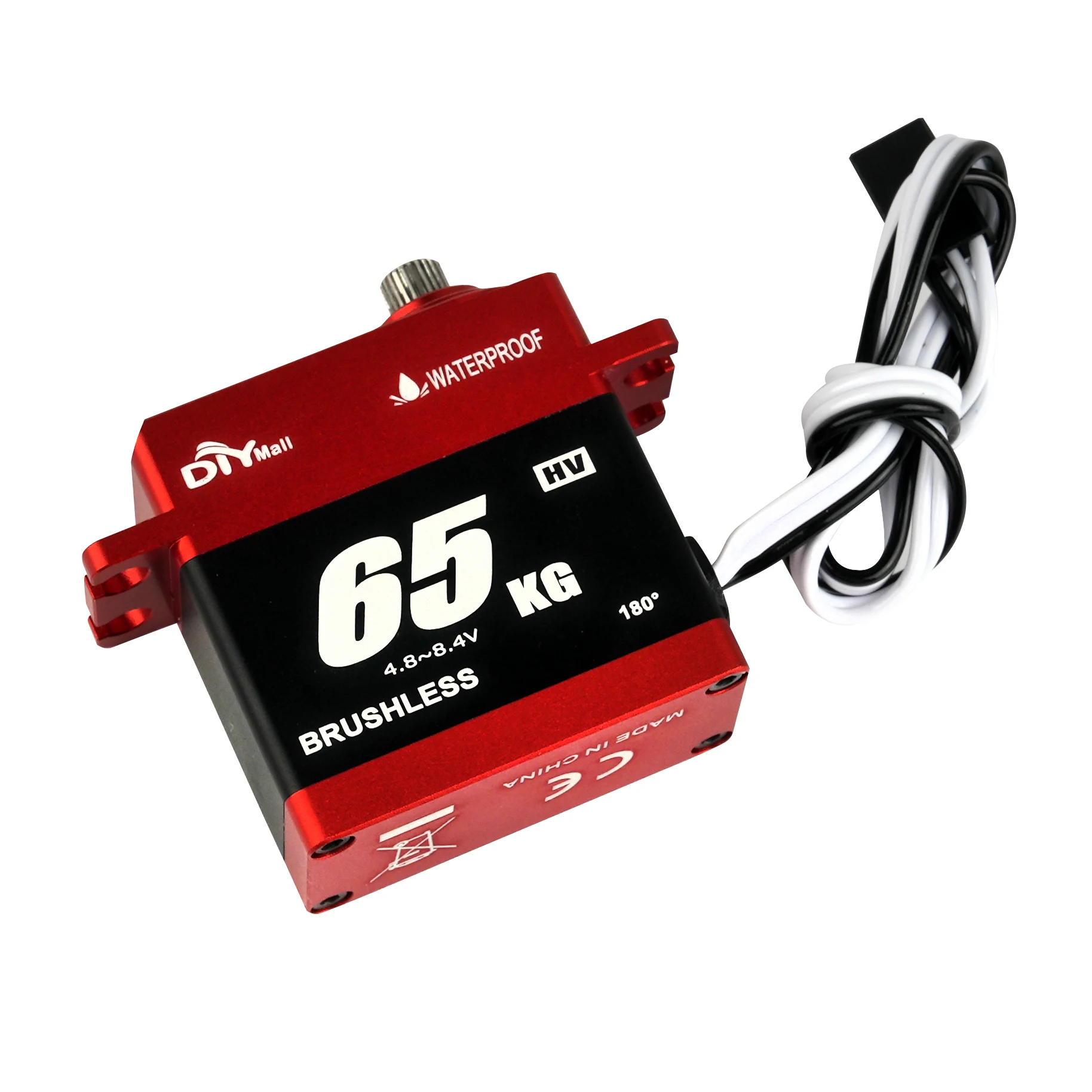 BLSHV65MG 65KG Digital Brushless Servo HV Casing Aluminium Tahan Air 180 270 Rotasi 360 Derajat untuk Aplikasi RC