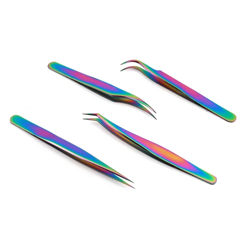 1 Pcs Eyelashes Tweezers Stainless Steel Superhard Tweezers High Precision Anti-static Tweezers for Eyelash Extensions