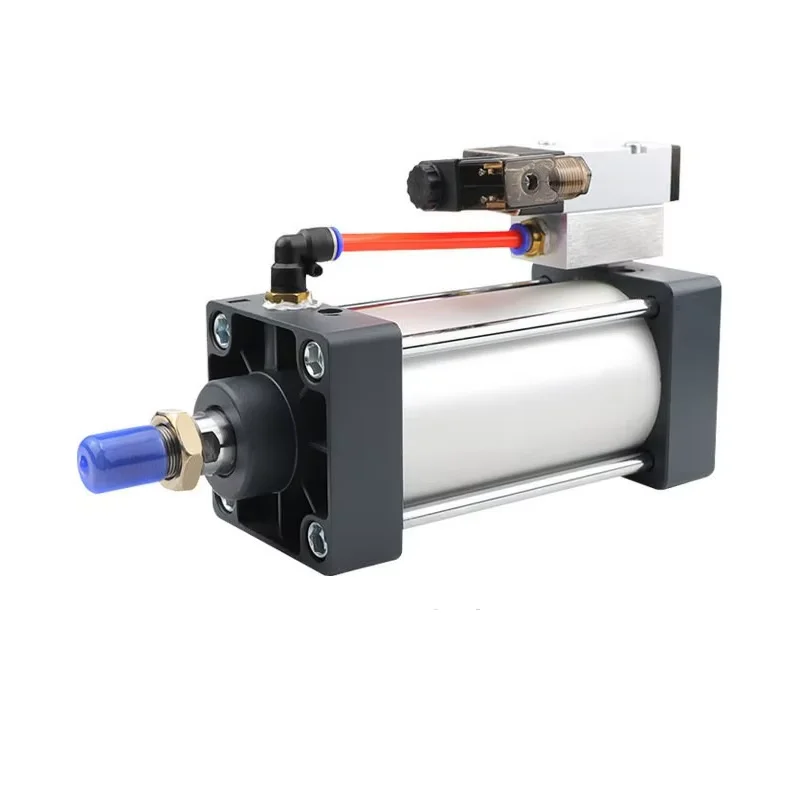 SCF Standard Series Solenoid Valve Integrated Pneumatic Cylinder Bore 50mm Stroke 25-1000mm Air Cylinders Set Without Magnetic