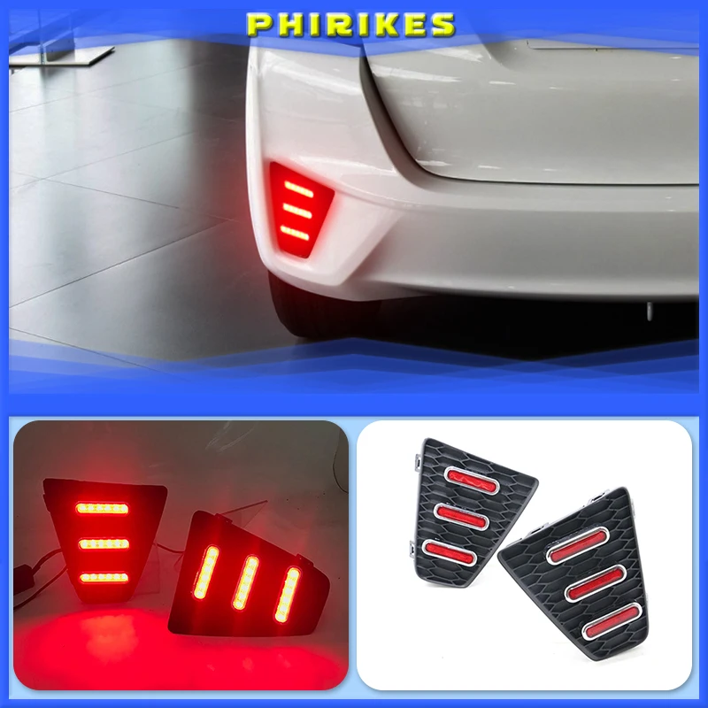 

For Honda Jazz Fit 2014 2015 2016 2017 Multi-functions LED Rear Bumper Light Fog Lamp Brake Light Turn Signal Reverse Light