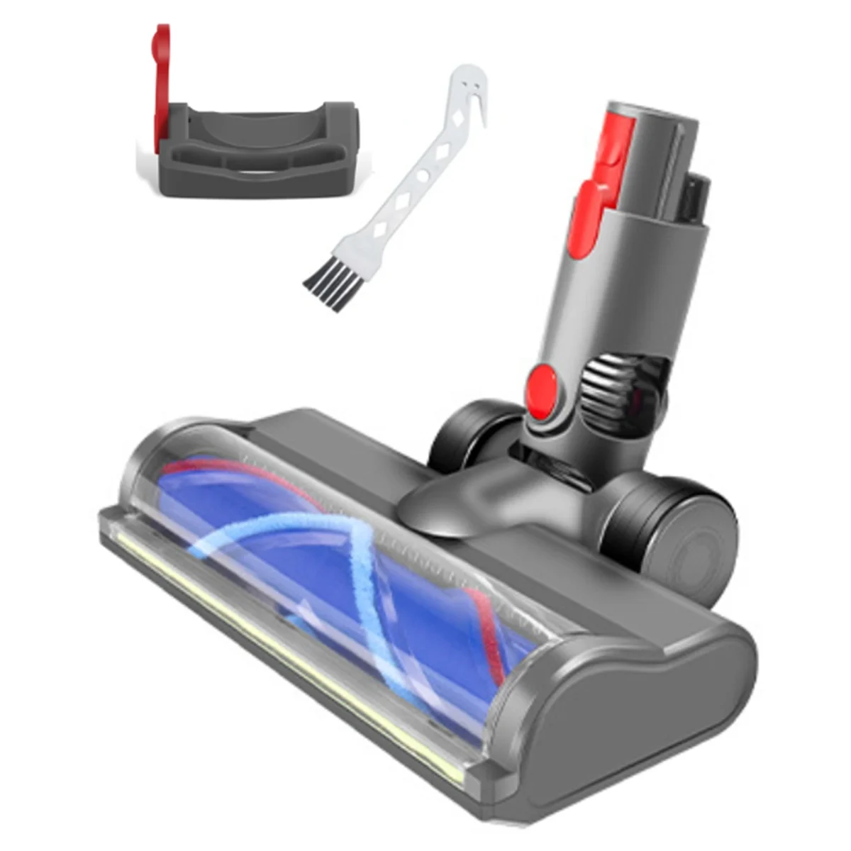 For Dyson V7 V8 V10 V11 V15 Vacuum Attachment Quick Release Motor Head Brush with LED Dust Lights with Switch Lock