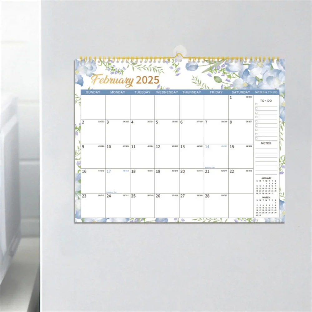 2025 Monthly Wall Calendar Scheduler Planner Hanging Wall Calendar Paper Calendar Weekly Daily Planning Annual Agenda Organizer