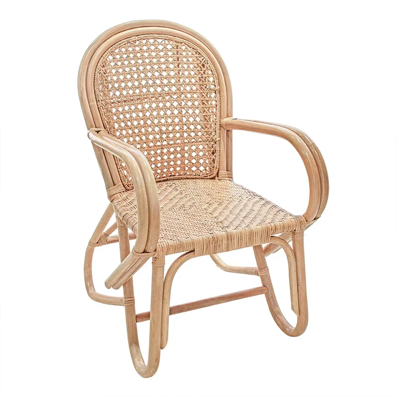 Hanzhong Tengbian Teng Chair Set for Home Balcony, Leisure Backrest,