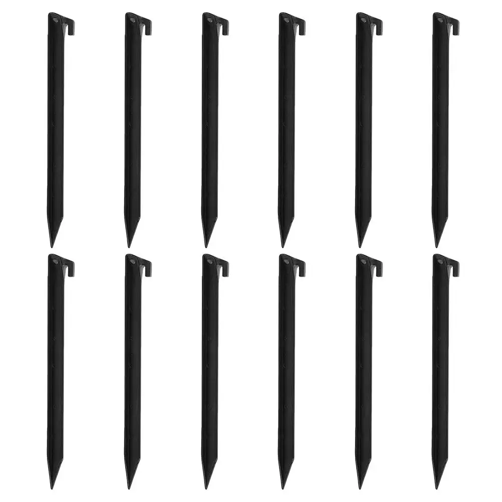 

12 Pcs Outdoor Tent Pegs Heavy Duty Stakes Camping Accessories Plastic Ground Pins Picnic Mat Beach Sand Tents