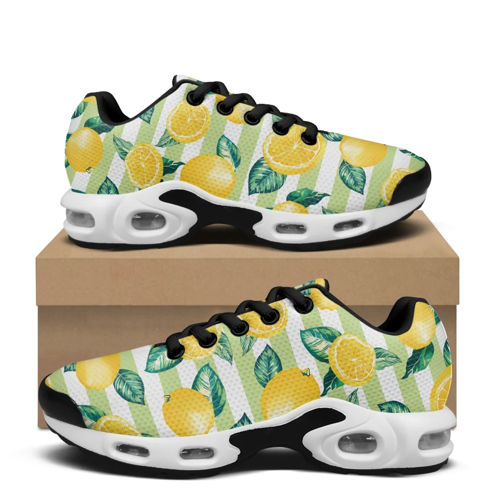 PENSTROLL Lemon Tennis Basketball Shoes Tennis Sneakers for Men Arch Support Comfort Sneaker