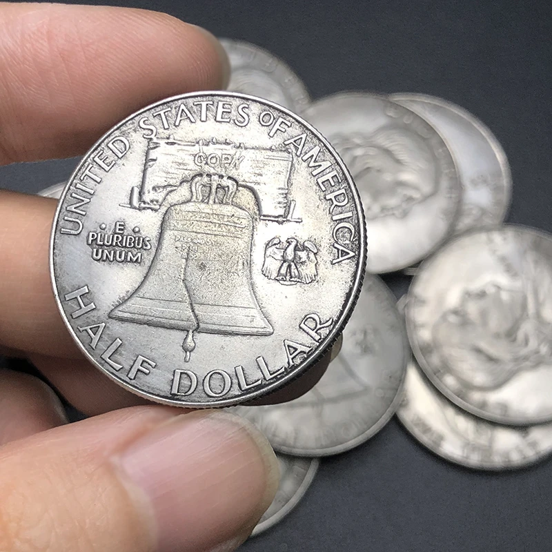 US 1948-1962 Franklin Liberty Bell 10 Year Half Dollar Replica Commemorative Coin Collect Home Decor Medal Old Money Gift