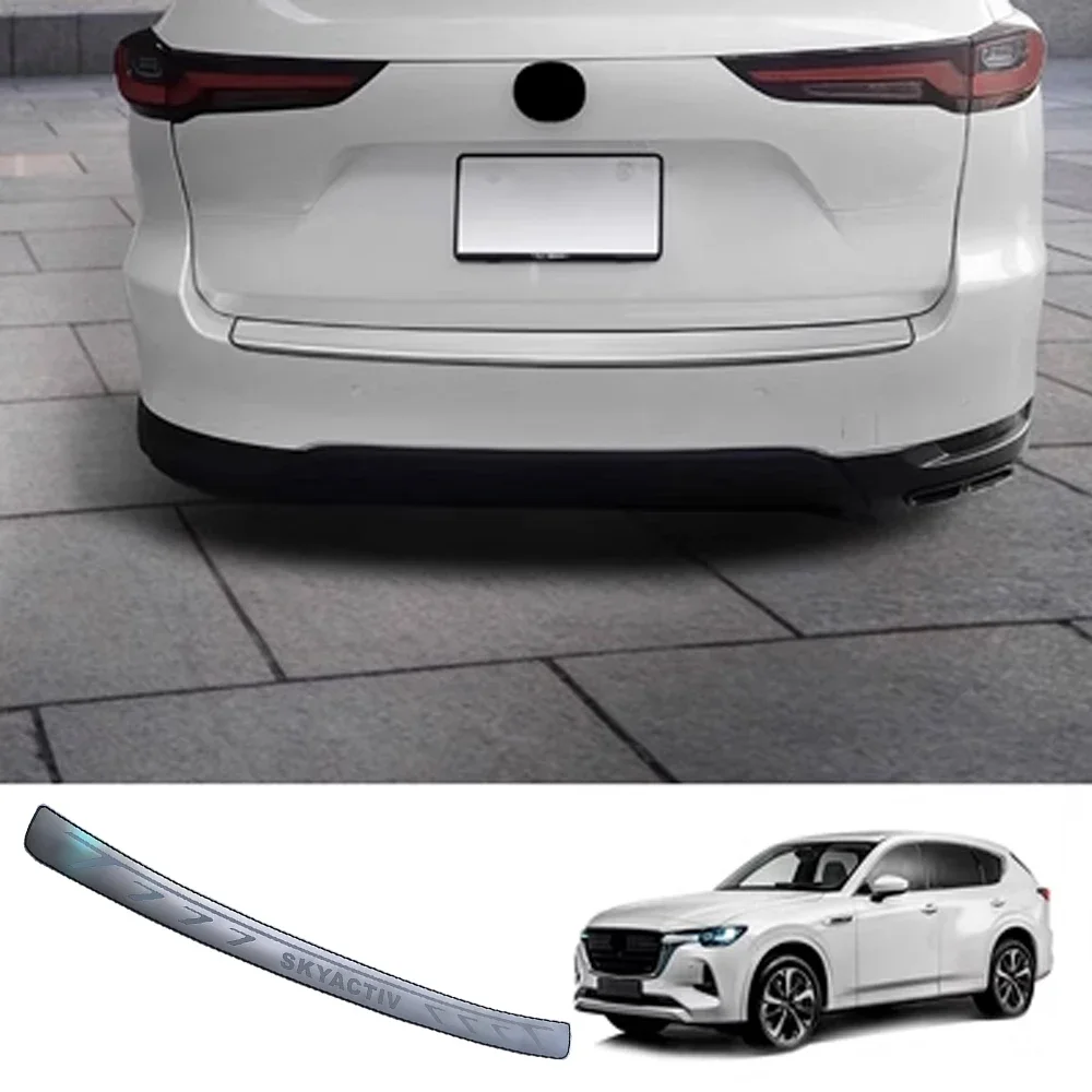 

Stainless Steel Accessories For Mazda CX-60 CX60 Trunk Trim Styling Auto 2022-2024 Car Protector Rear Bumper Door Sill Stickers