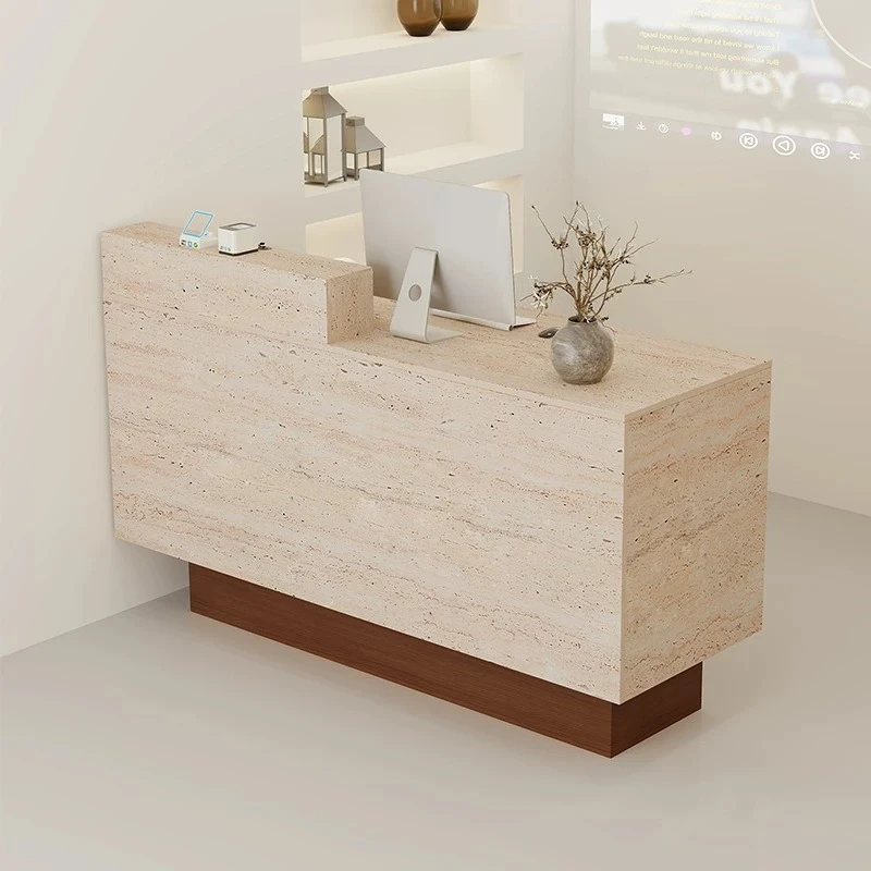 Clinical Medical Reception Desk Minimalist Infodesk Store Reception Desk Modern Service Mostrador De Tienda Office Furniture