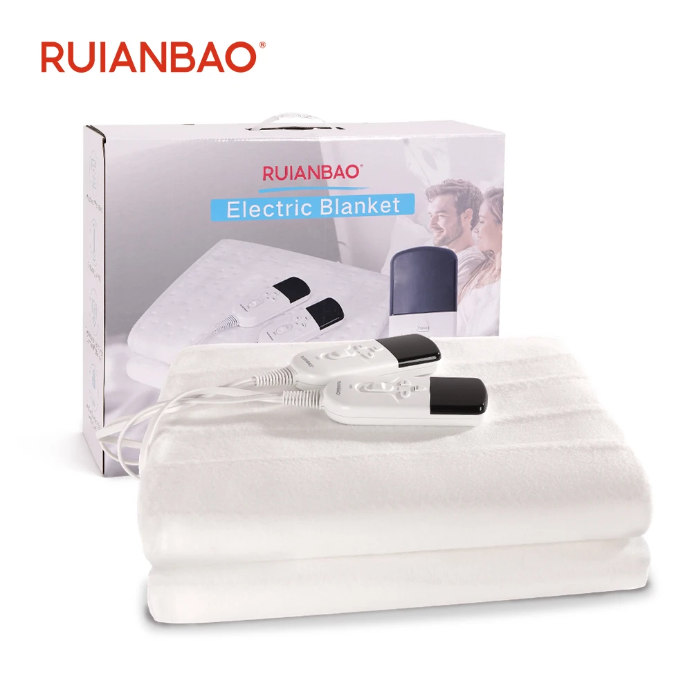 RUIANBAO couverture chauffante double contrôle couverture électrique 160*140 cm minuterie coussin chauffant 220 V jeter électrique matelas thermique lit plus chaud