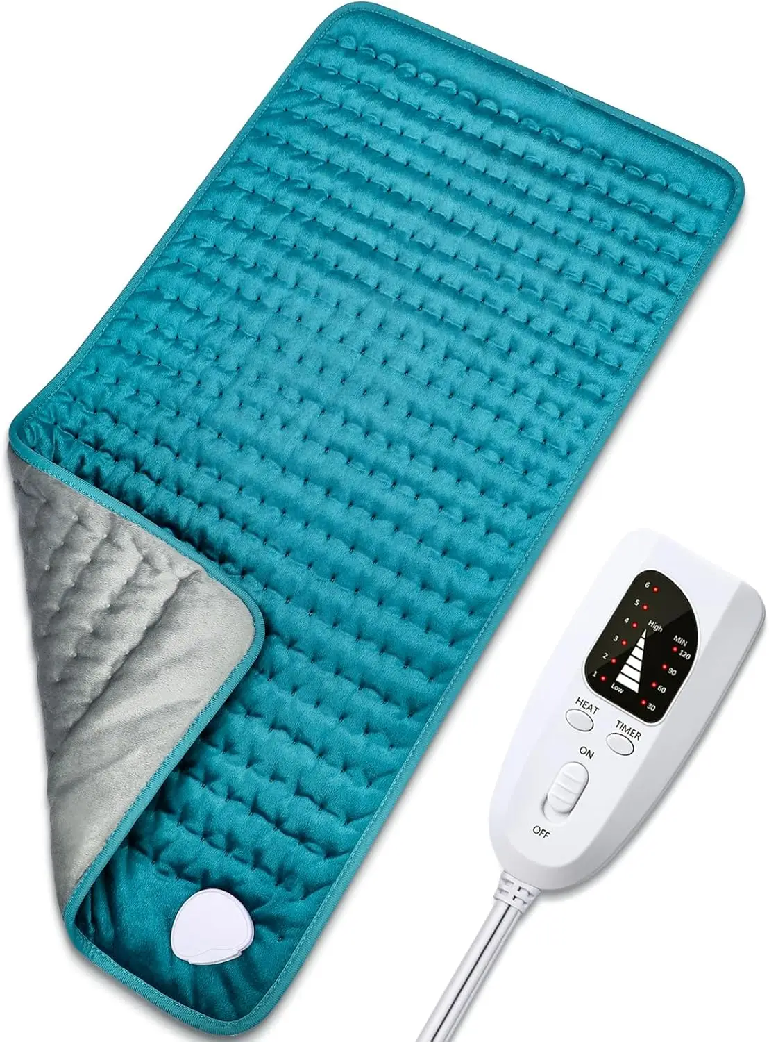 

Electric Heating Pad for Back, Shoulder, Neck Pain Relief - 6 Heat Settings, Auto-Off, Machine Washable
