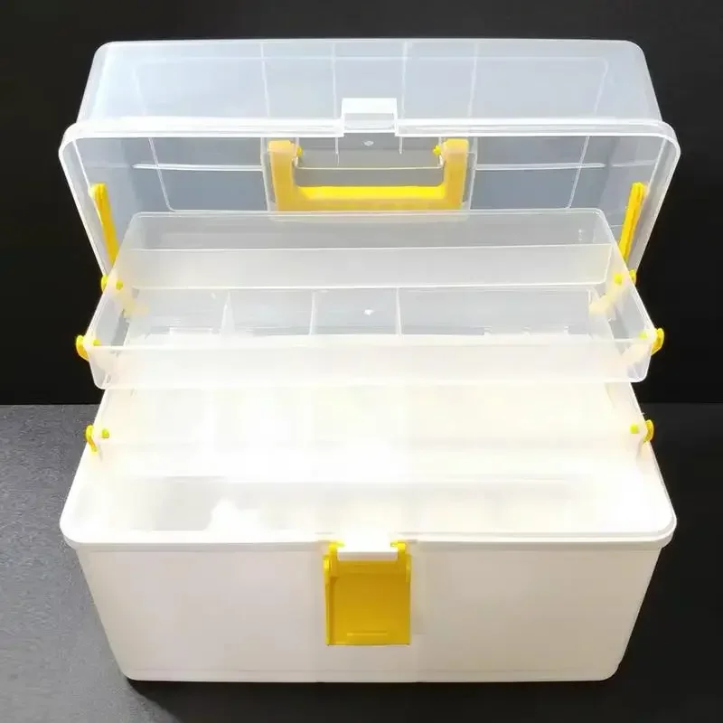 Kleine Tackle-Box mit 2 Tabletts, Hardware-Organizer, Mehrzweck-Angelbox, 2 Tabletts, Aufbewahrung, Werkzeugkasten, Organizer, Hardware-Organizer