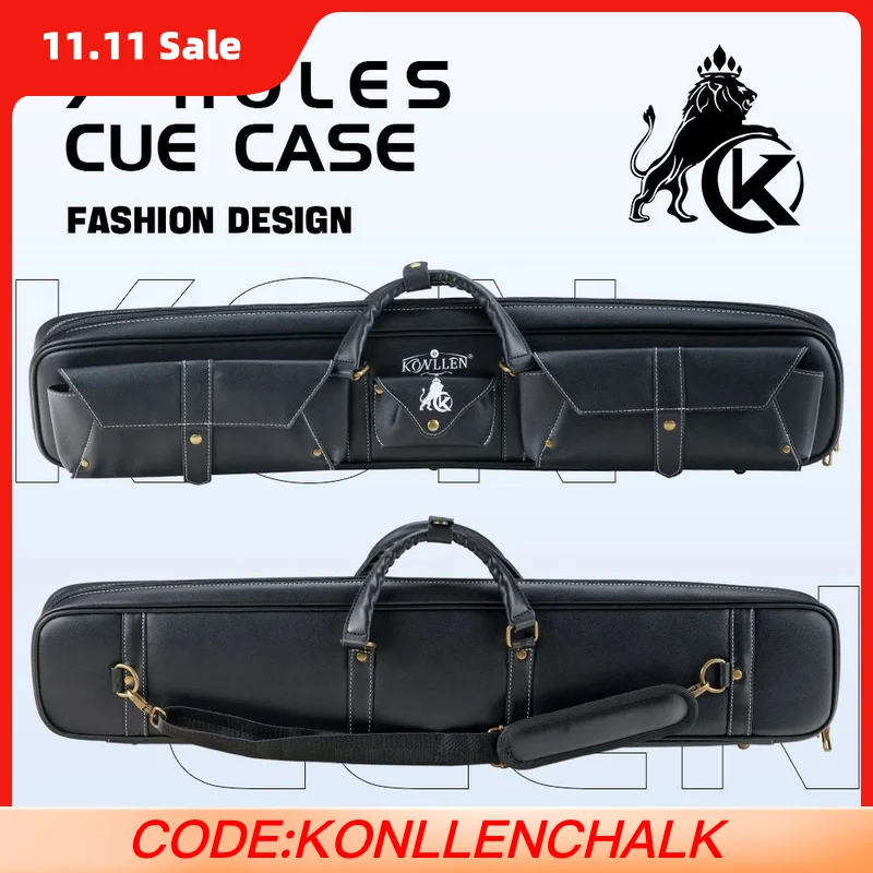 

KONLLEN billiard cues case with 7 holes 3 Butts and 4 Shafts PU Leather Pool Stick Case for billiard cues cases Billiard Accesso