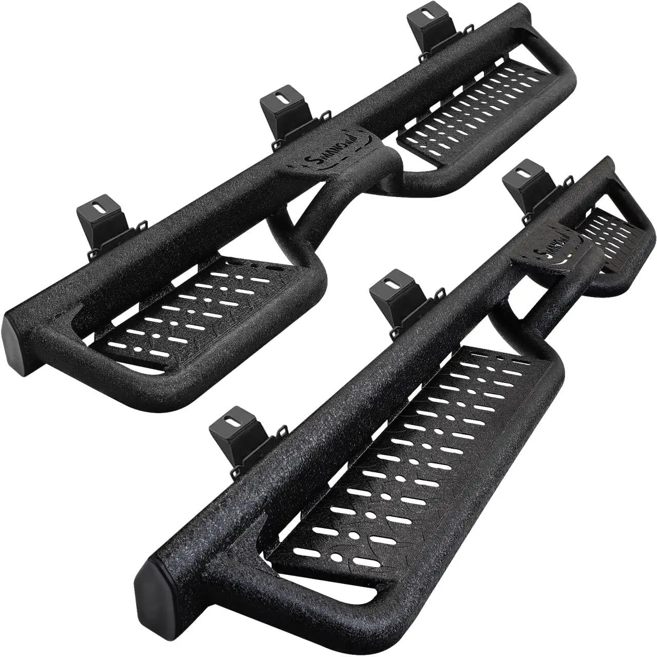 

Running Boards for 2018-2026 Jeep Wrangler JL 4 Door, Black Step Bars, Compatible Design