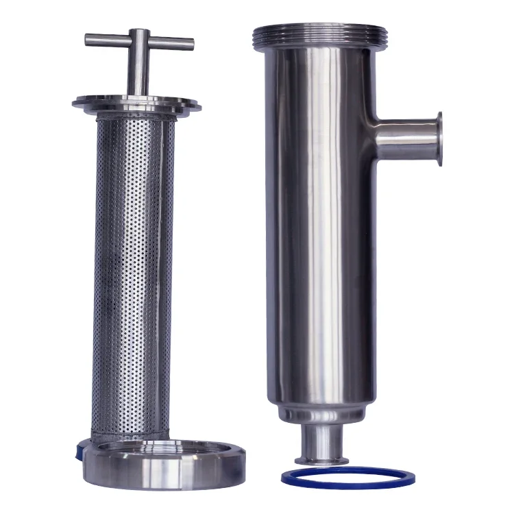 sanitary stainless steel simple straight angle filter 10 inch single water liquid filter