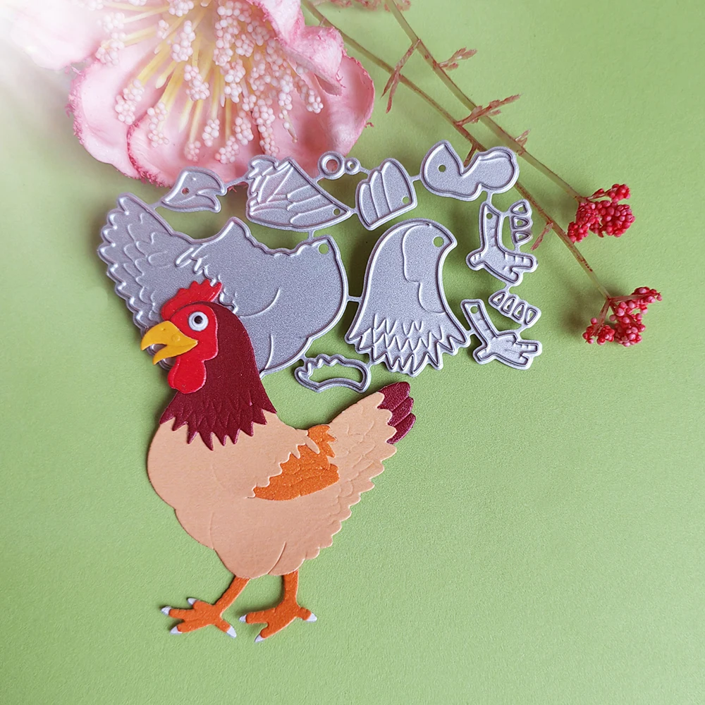 exquisite animal chicken, hen cutting dies for English letters, scrapbooks, reliefs, craft stamps, photo album puzzl