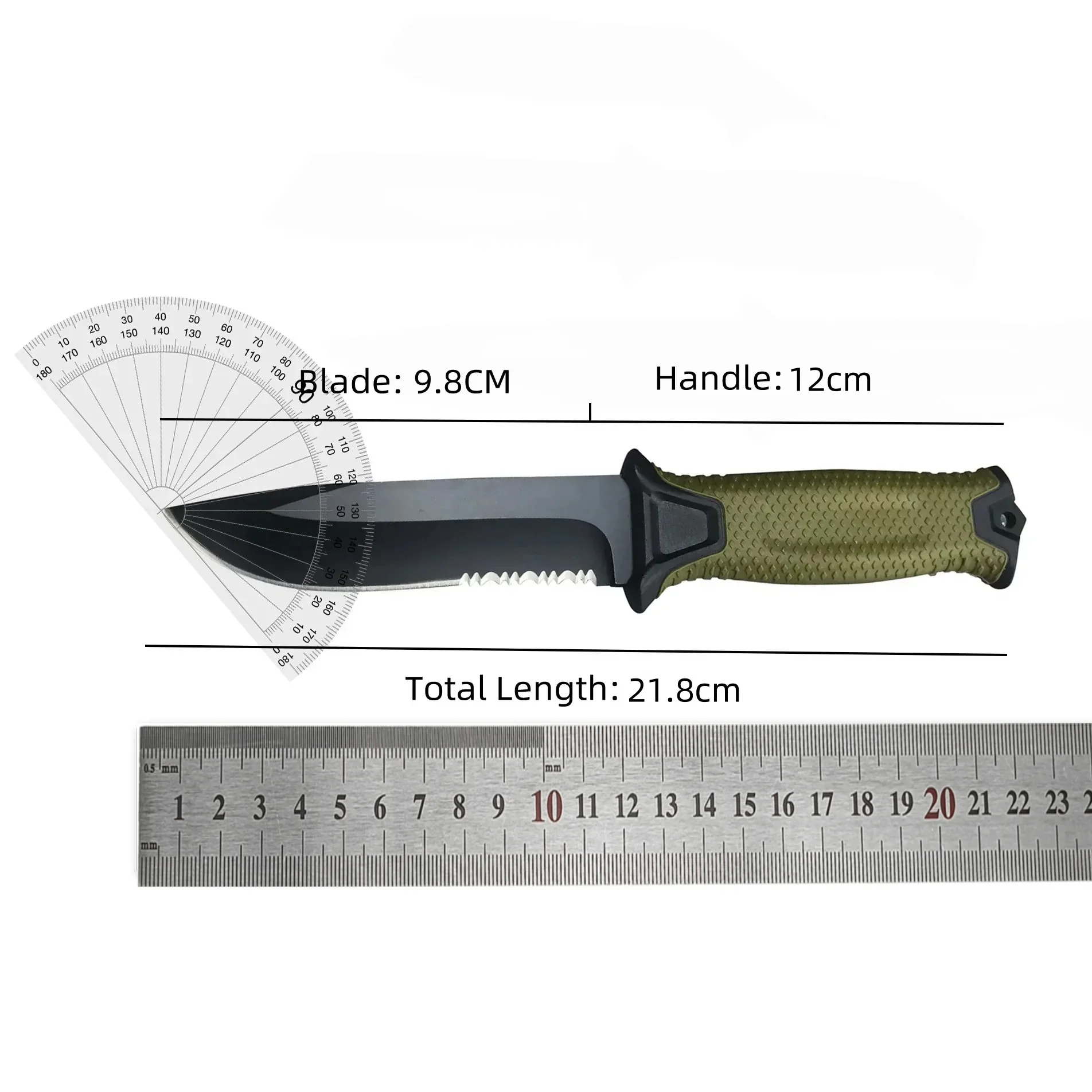 Fixed Blade Knife G1500 Gear Strongarm 440C Serrated/Full Blade Outdoor EDC Tactical Survival Combat Hunting Camping EDC 2024