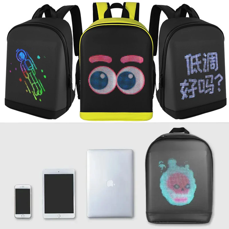 LED Advertising Backpack  BLUETH Version Portable LED Backpack Magic Smart Walking Billboard APP Control Outdoor Led Display Bag