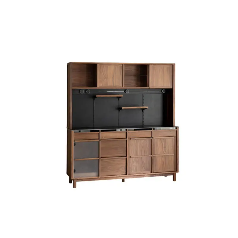 

Wall-to-wall integrated high cabinet, dining room storage, log bar, tea cabinet